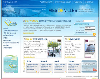 Site de la revue viesdevilles