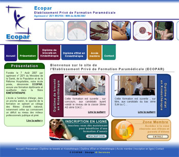 Site de l'école ECOPAR